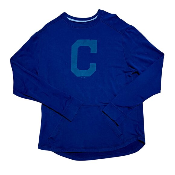 Cleveland Indians Fanatics Block C Crew Neck Sweater - Picture 1 of 5